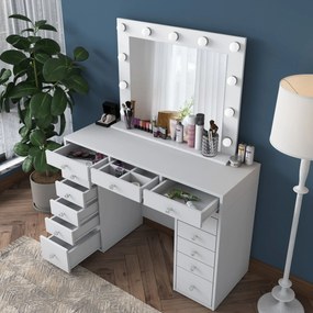 Mesa de Maquilhagem BJ119 – Branco – 120x81,6x44,5 cm