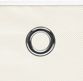 Caixas de arrumação com tampas 4 pcs 32x32x32 cm tecido branco