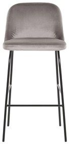 Conjunto de 2 cadeiras de bar em veludo cinzento NEKOMA Beliani