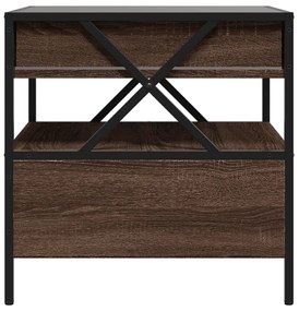 Mesa de centro luzes LED Infinity 50x50x51 cm carvalho castanho