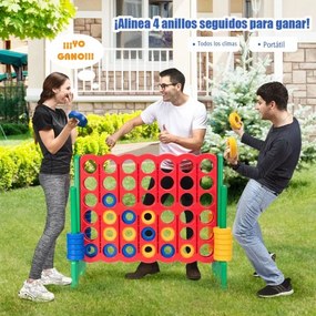 Jogo gigante Conecta 4 para interior e exterior para crianças e adultos 120 x 42 x 104 cm Verde