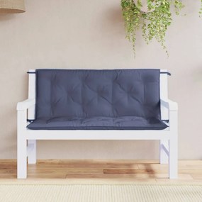 Almofadões banco jardim 2 pcs 120x50x7cm oxford azul-marinho