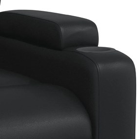 Poltrona reclinável couro artificial preto