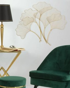 PAINEL DE FERRO 3D GLAM LEAF CM 79X5X68 DOURADO