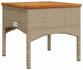 3 pcs conjunto de sofás p/ jardim com almofadões vime PE bege