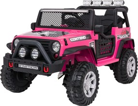 Jipe elétrico para Crianças 12V Jeep BEAST 4x4, Rodas de espuma EVA, Assento Couro ecológico Rosa