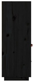 Aparador alto 67x40x108,5 cm pinho maciço preto