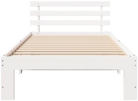 Estrutura de Cama de Madeira Branca Madeira Solteiro Durável