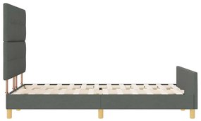 Cama vidaXL Cinza Escuro 140x190 cm Tecido