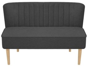 Sofá tecido 117x55,5x77 cinzento-escuro