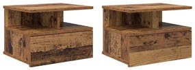 Mesas de Canto Flutuantes 2 pcs Madeira Antiga 40x31x27 cm Madeira de