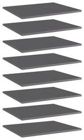 vidaXL Prateleiras para estante 8 pcs derivados de madeira cinza