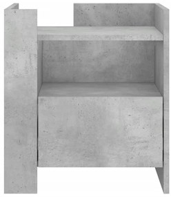 Mesa de cabeceira 45x50x50cm derivados madeira cinzento cimento