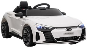 Carro Elétrico AUDI RS E-Tron GT para Crianças de 3-6 Anos Carro de Bateria 12V com 2 Motores Controlo Remoto Faróis LED Buzina Música USB e Abertura