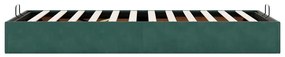 Ottoman Bed Frame Sem Colchão Verde Escuro 90x200 cm Veludo