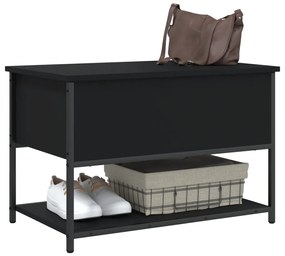 Banco de arrumação 70x42,5x47 cm derivados de madeira preto