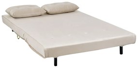 Conjunto de sofás-cama com 3 lugares em veludo creme VESTFOLD Beliani