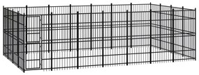 vidaXL Canil de exterior 25,8 m² aço