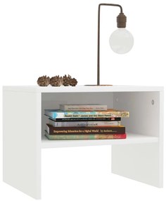 Mesas-de-cabeceira 2 pcs 40x30x30 cm contraplacado branco