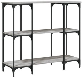 Mesa consola 102x35x90 cm derivados de madeira cinzento sonoma
