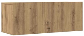 Conjunto de armário TV parede 7 pcs carvalho artisiano