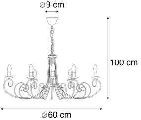 Candelabro clássico marrom ferrugem - Como 5 Clássico / Antigo,Country / Rústico