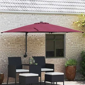 vidaXL Guarda-sol de Jardim Vermelho bordô 248.5 x 247.5 x 160 cm
