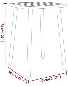 5 pcs conjunto de jantar para jardim aço antracite