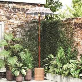 vidaXL Parasol Balinês Creme (90-100) x 260 cm