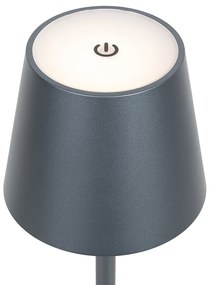 Conjunto de 2 Candeeiros de Mesa para Exterior Cinzentos Recarregáveis com LED e Dimmer - Janet Moderno