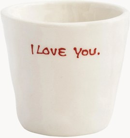 Chávena de café expresso pintada à mão I Love You