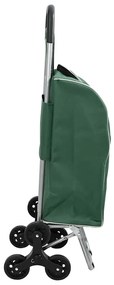 Carrinho de Compras vidaXL com Escalador Verde 38 L