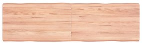 vidaXL Tampo de mesa com bordas vivas carvalho tratado castanho-claro