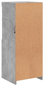 Aparador com luzes LED 41x37x100 cm cinzento cimento