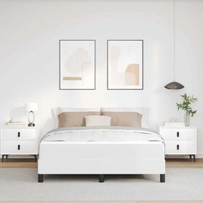Cama Outros Branco Puro 140 x 200 cm Couro sintético