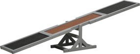 Equipamento de treino para cães - Baloiço de agilidade desportiva, em madeira de abeto pré-oleada, com feltro betumado antiderrapante cinzento-escuro