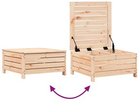 Apoio de pés p/ jardim c/ almofadão pinho maciço