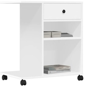 Suporte para impressora com rodas 60x40x68,5 cm branco