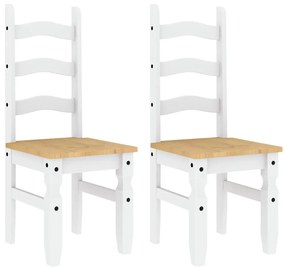 3 pcs conjunto de jantar Panama madeira pinho maciça branco