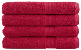 Toalhas de sauna premium SOLUND 4pcs 80x200cm 600 gsm vermelho