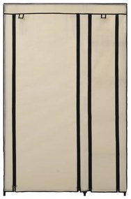 Roupeiros dobráveis 2 pcs 110x45x175 cm tecido cor creme