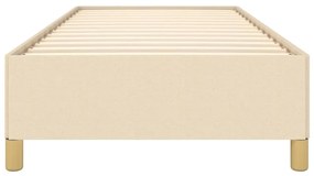 Estrutura de cama sem colchão 90x200 cm tecido creme