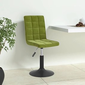 vidaXL Cadeiras de jantar giratórias 4 pcs veludo verde-claro