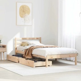 Cama sem colchão 90x200 cm madeira de pinho maciça
