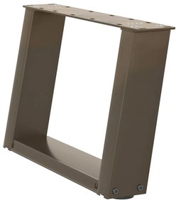 Pés para mesa de centro em formato de U, 2 peças, aço natural, 40x(30-