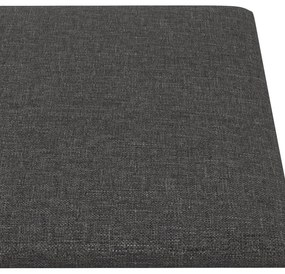 Painel de parede 12 pcs 90x30 cm tecido 3,24 m² cinza-escuro