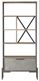 Estante VS4 – Castanho, Cinzento e Antracite – 75,5x160,8x44,5 cm