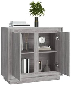 Aparador 80x34x75 cm derivados de madeira cinzento sonoma