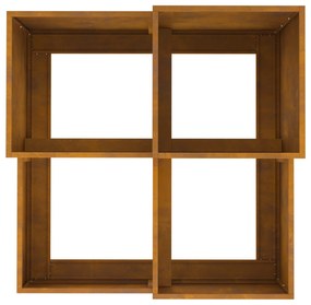 Jardineira vidaXL 80x80x60 cm em Aço Envelhecido