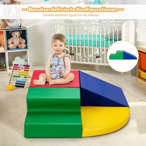 4 peças. Blocos de construção de espuma para brincar e escalar, blocos de construção gigantes, blocos de construção grandes, azul + roxo